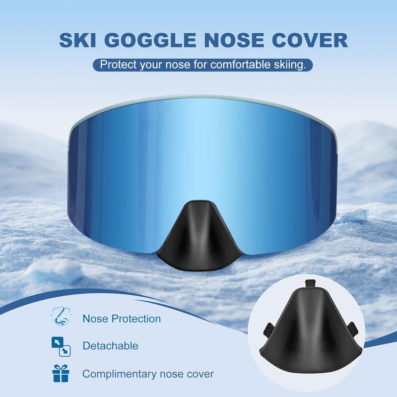 EXP VISION Ski/Snowboard Goggles, Magnetic Lens Snow Goggles with Anti-Fog & UV400 Protection for Men & Women - Image 4